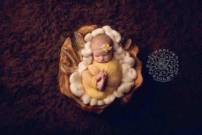 Mellow Yellow Stretch Knit Baby Wrap - Beautiful Photo Props