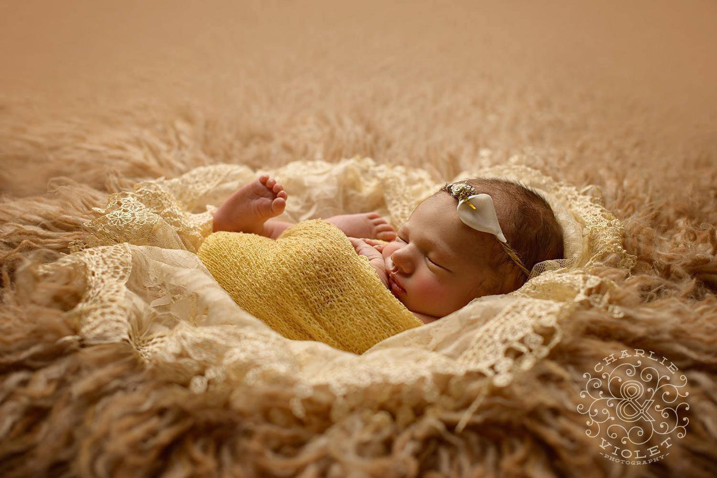 Mellow Yellow Stretch Knit Baby Wrap - Beautiful Photo Props