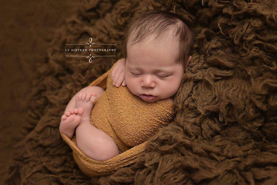 Saffron Stretch Knit Baby Wrap - Beautiful Photo Props
