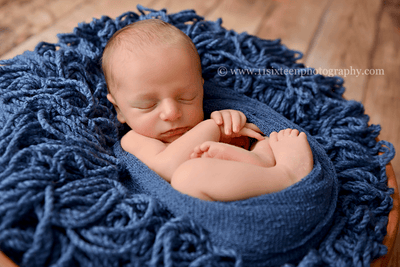 Dark Blue Jean Stretch Knit Newborn Baby Wrap - Beautiful Photo Props