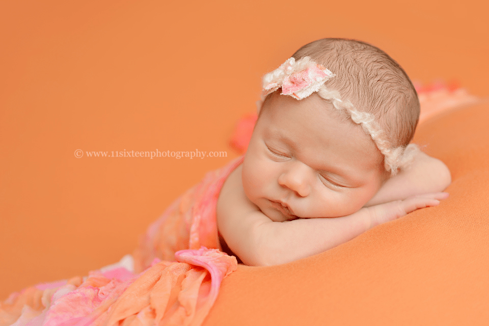 Ruffle Stretch Knit Wrap in Pink and Orange Sherbet - Beautiful Photo Props