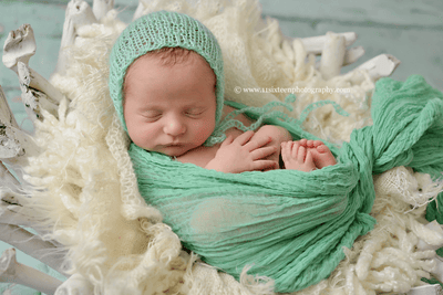 Ocean Blue Green Cheesecloth Baby Wrap Cheese Cloth Layering Piece - Beautiful Photo Props
