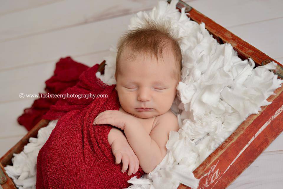 Pomegranate Red Stretch Knit Baby Wrap - Beautiful Photo Props