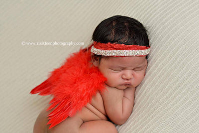 Red Feather Angel Wings Newborn Baby Photography Prop - Beautiful Photo Props