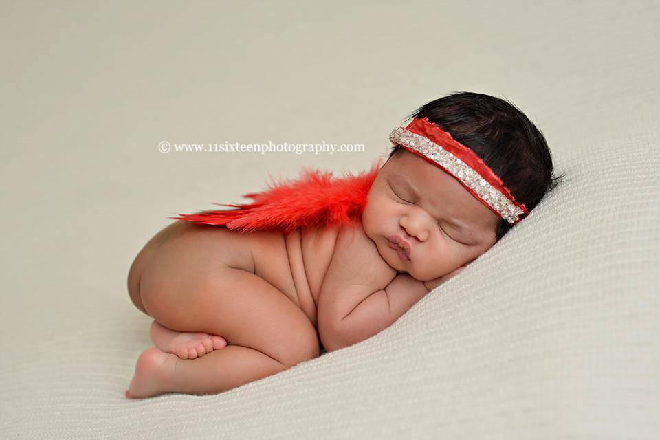 Red Feather Angel Wings Newborn Baby Photography Prop - Beautiful Photo Props