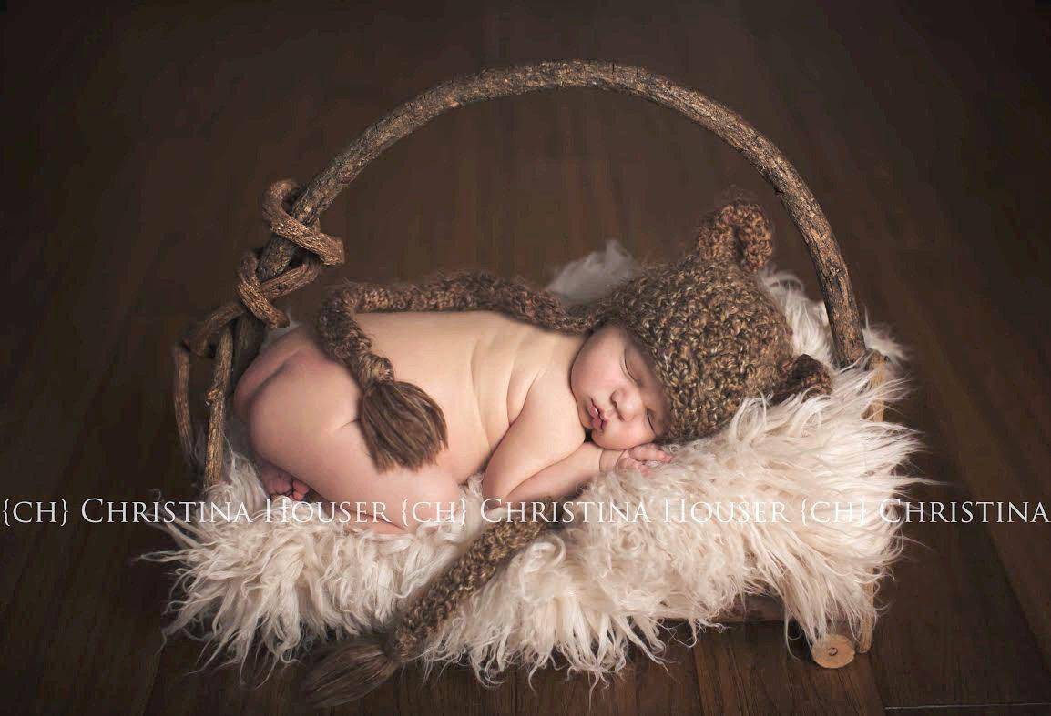 Latte Curly Alpaca Faux Flokati Fur Newborn Photography Prop - Beautiful Photo Props