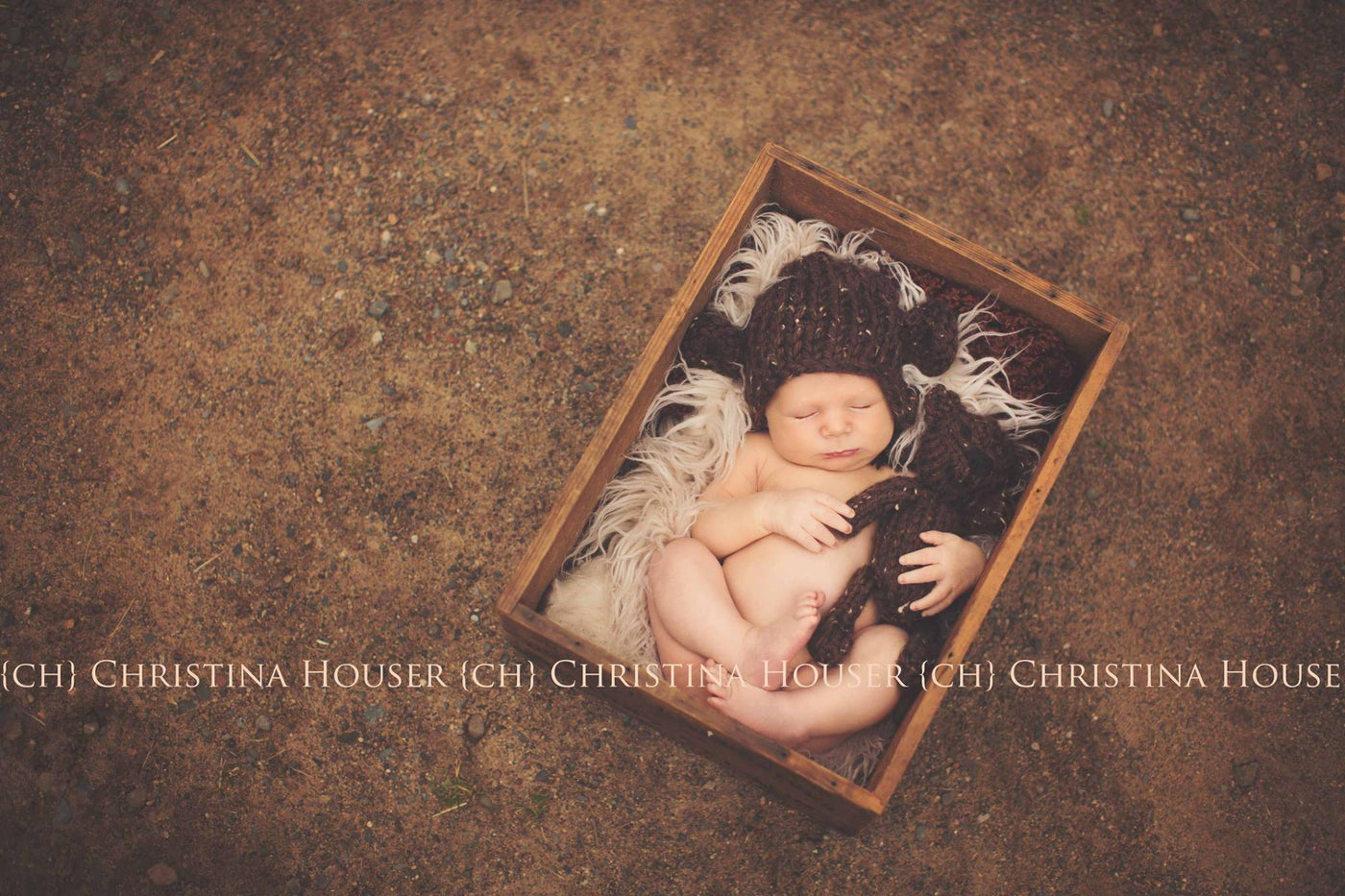 Latte Curly Alpaca Faux Flokati Fur Newborn Photography Prop - Beautiful Photo Props