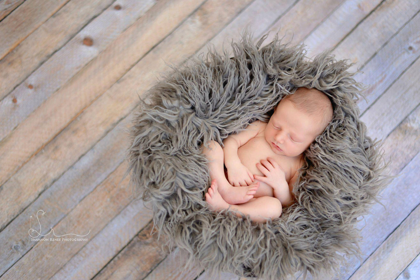 Oyster Curly Alpaca Faux Flokati Fur Newborn Photography Prop - Beautiful Photo Props