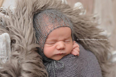 Oyster Curly Alpaca Faux Flokati Fur Newborn Photography Prop - Beautiful Photo Props