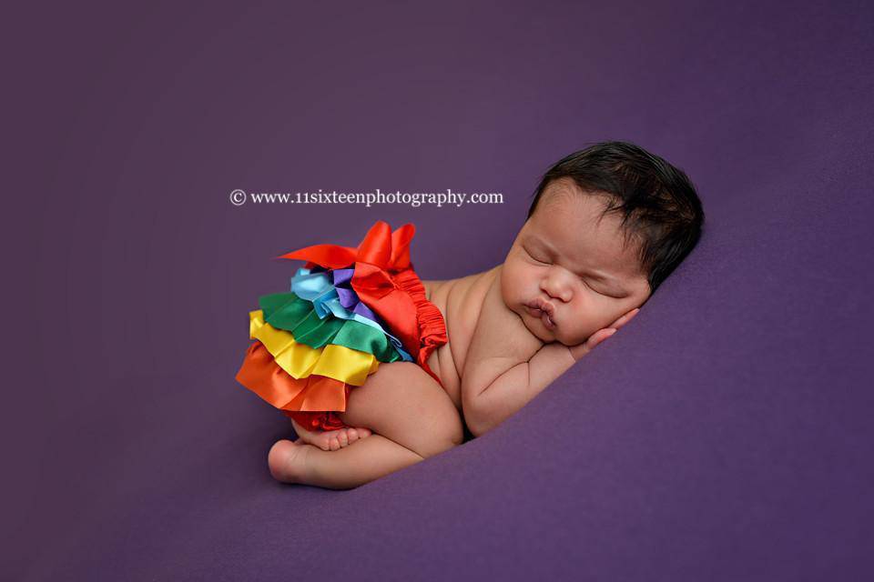 Rainbow Satin Ruffle Bloomers - Beautiful Photo Props