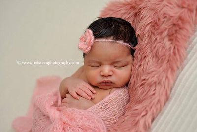 Dark Mauve Mongolian Faux Fur Photography Prop Rug Newborn Baby - Beautiful Photo Props