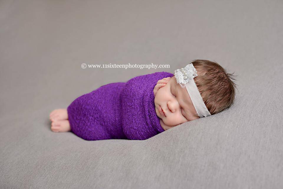 Plum Purple Stretch Knit Baby Wrap - Beautiful Photo Props