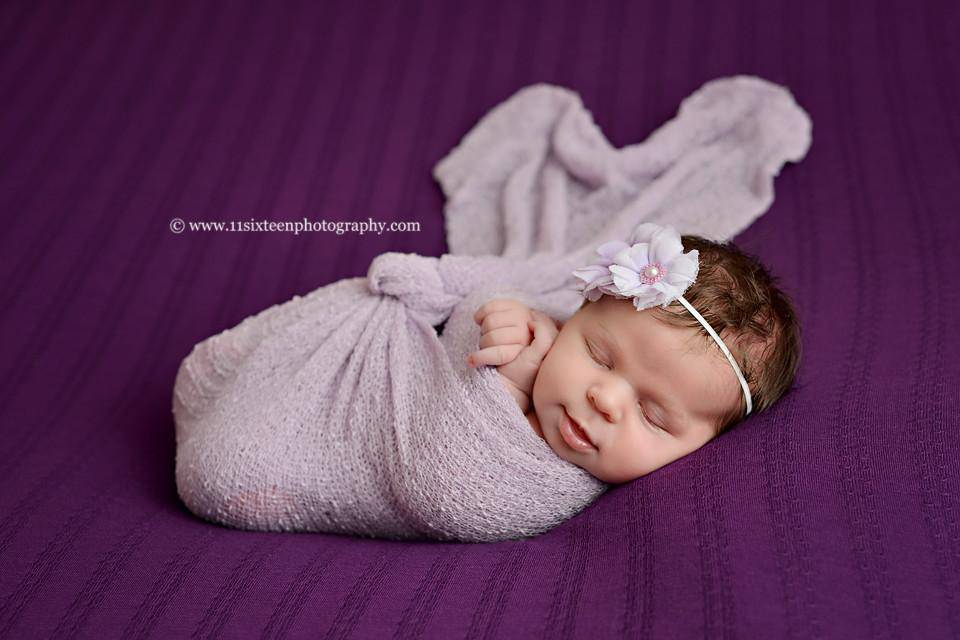 Orchid Stretch Knit Newborn Baby Wrap - Beautiful Photo Props