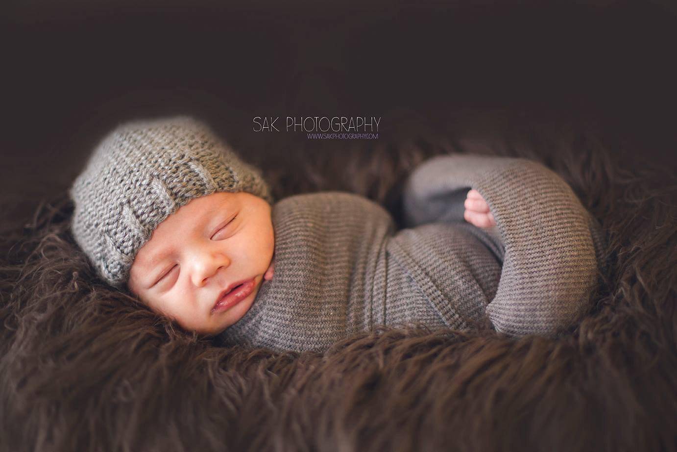 Pewter Gray Curly Alpaca Faux Flokati Fur Newborn Photography Prop - Beautiful Photo Props