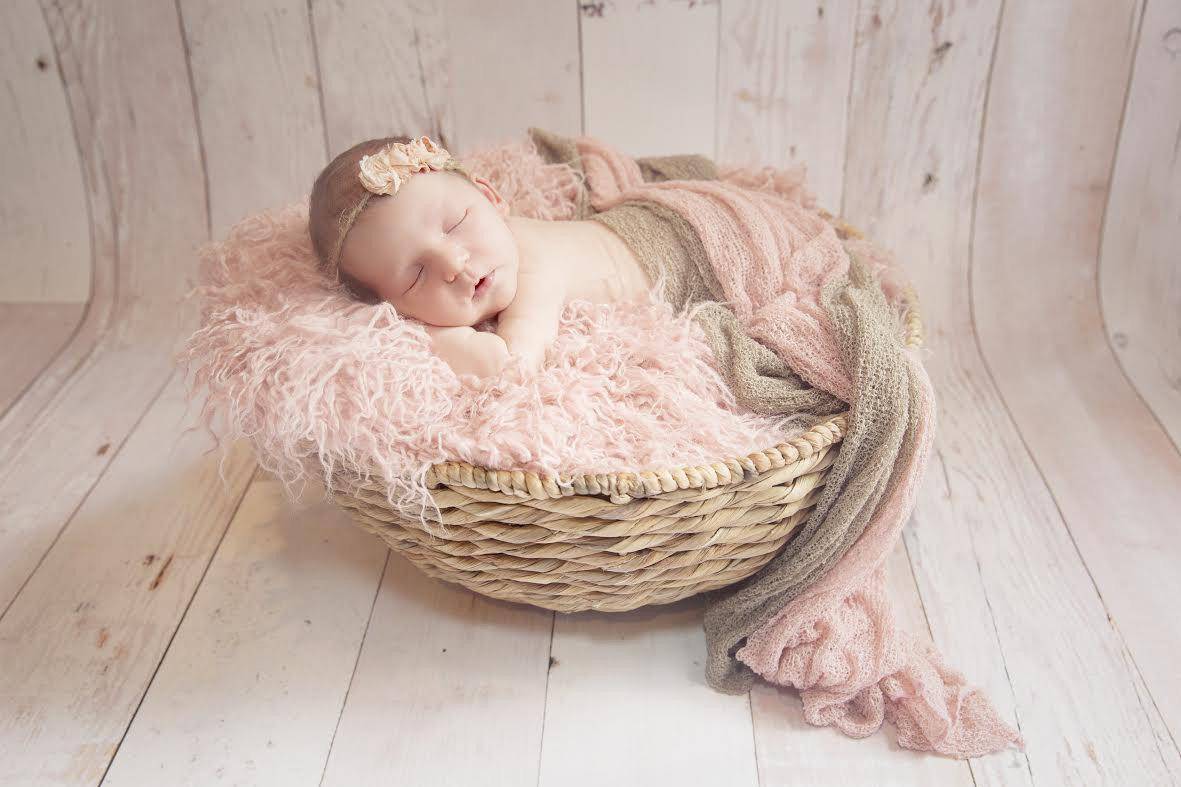 SET Pink and Putty Stretch Knit Baby Wraps - Beautiful Photo Props