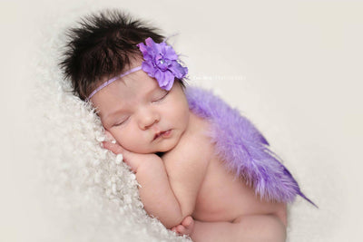 Lavender Purple Feather Angel Wings Newborn Baby Photo Prop - Beautiful Photo Props