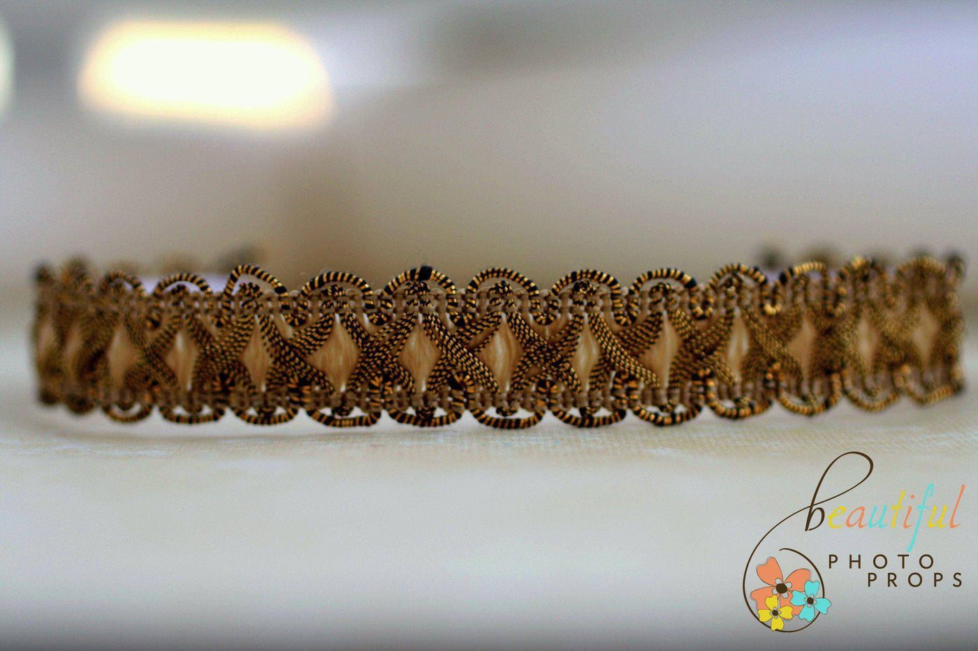 Brown Greek Goddess Halo Headband - Beautiful Photo Props