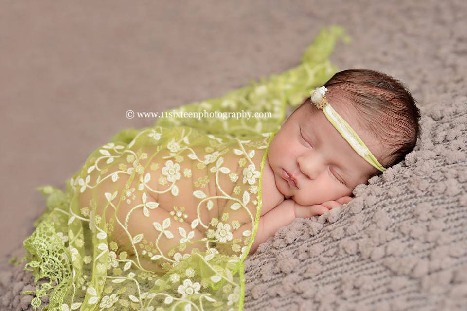 Lime Green Tassels Lace Newborn Baby Wrap Layer - Beautiful Photo Props