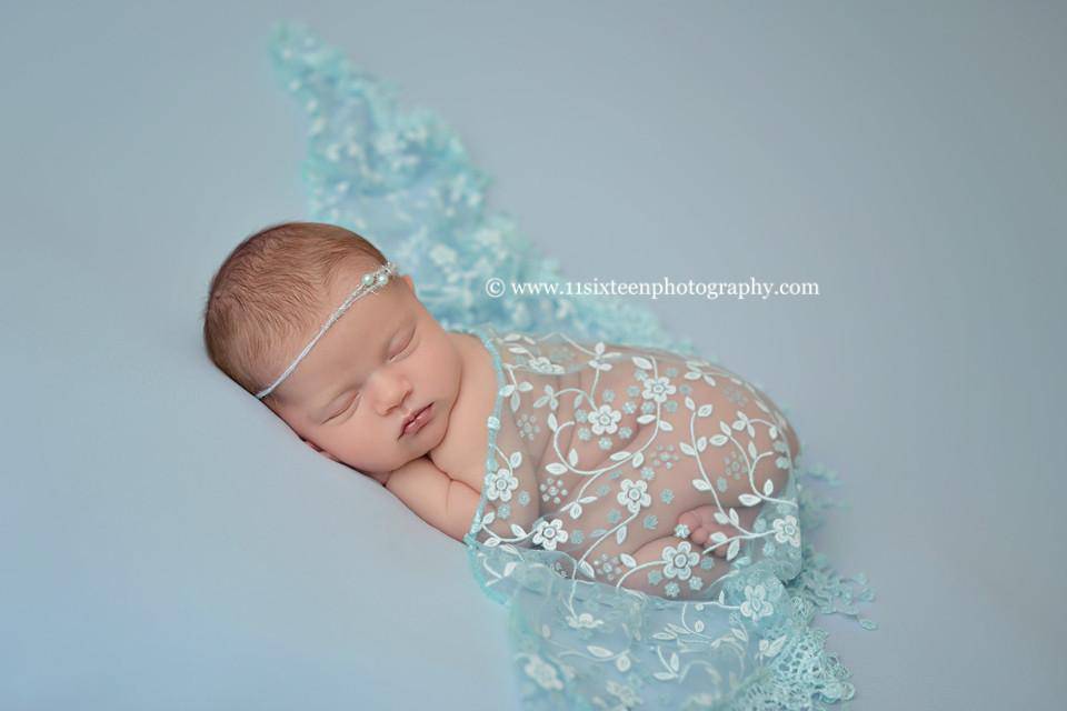 Baby Blue Tassels Lace Newborn Baby Wrap Layer - Beautiful Photo Props