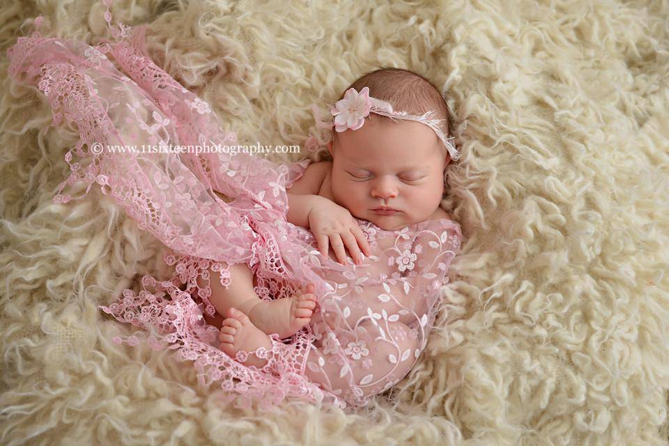 Pink Tassels Lace Newborn Baby Wrap Layer - Beautiful Photo Props