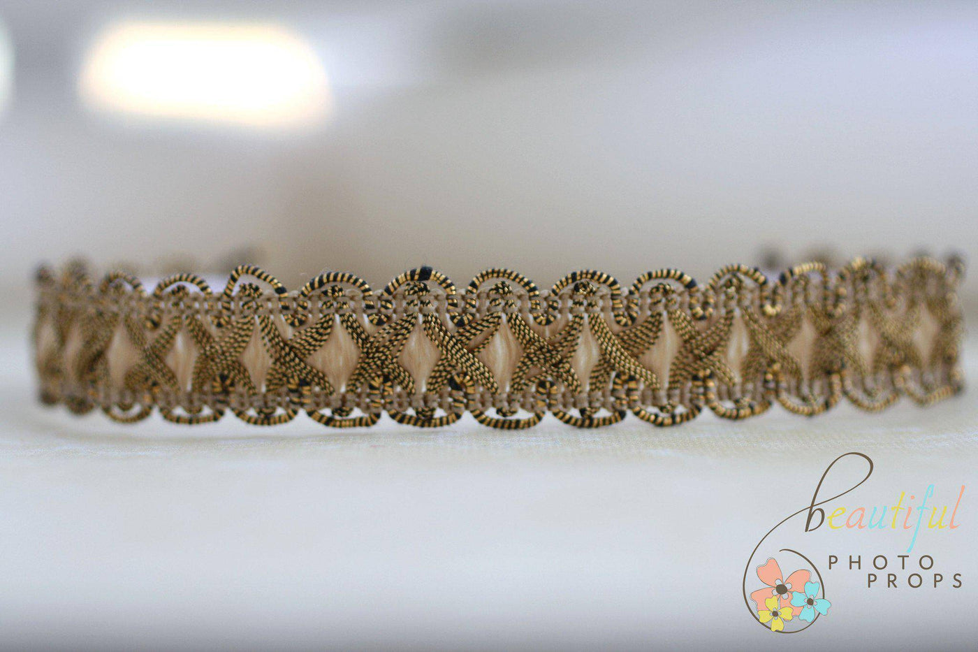 Gold Greek Goddess Halo Headband - Beautiful Photo Props