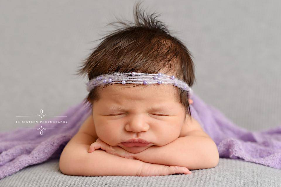 Lavender Pearls Mohair Halo Tieback Headband - Beautiful Photo Props