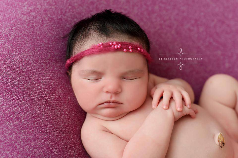 Orchid Pink Pearls Mohair Halo Tieback Headband - Beautiful Photo Props