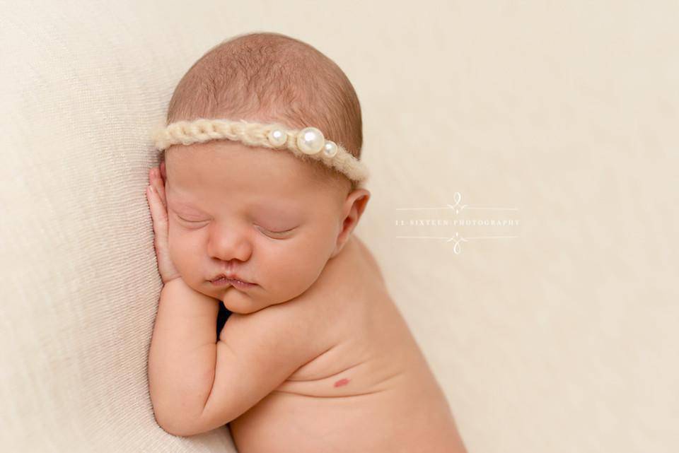 Cream Triple Pearl Mohair Halo Tieback Headband - Beautiful Photo Props