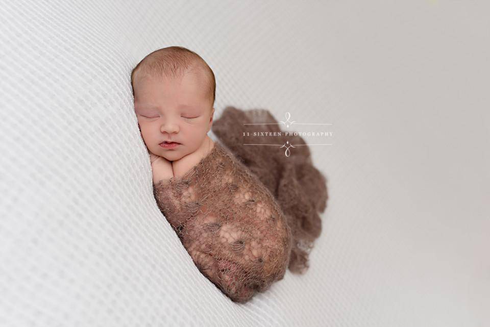 Toffee Brown Sunflower Mohair Knit Baby Wrap - Beautiful Photo Props