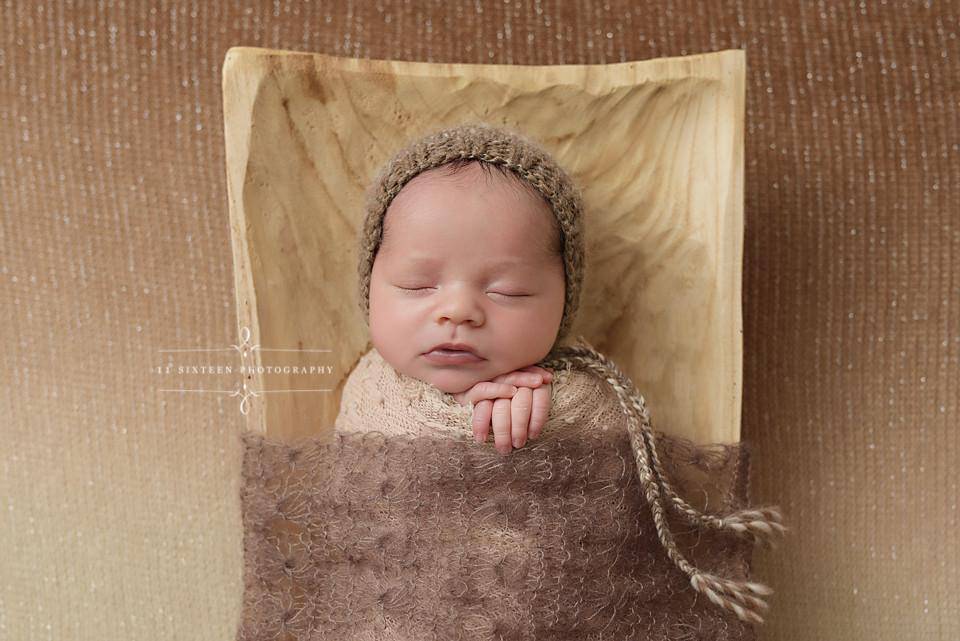 Toffee Brown Sunflower Mohair Knit Baby Wrap - Beautiful Photo Props