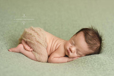 Beige Ruffles Mohair Newborn Pants and Hat Set - Beautiful Photo Props