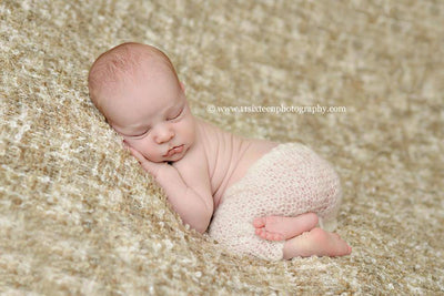 Cream Mohair Newborn Pants and Hat Set - Beautiful Photo Props