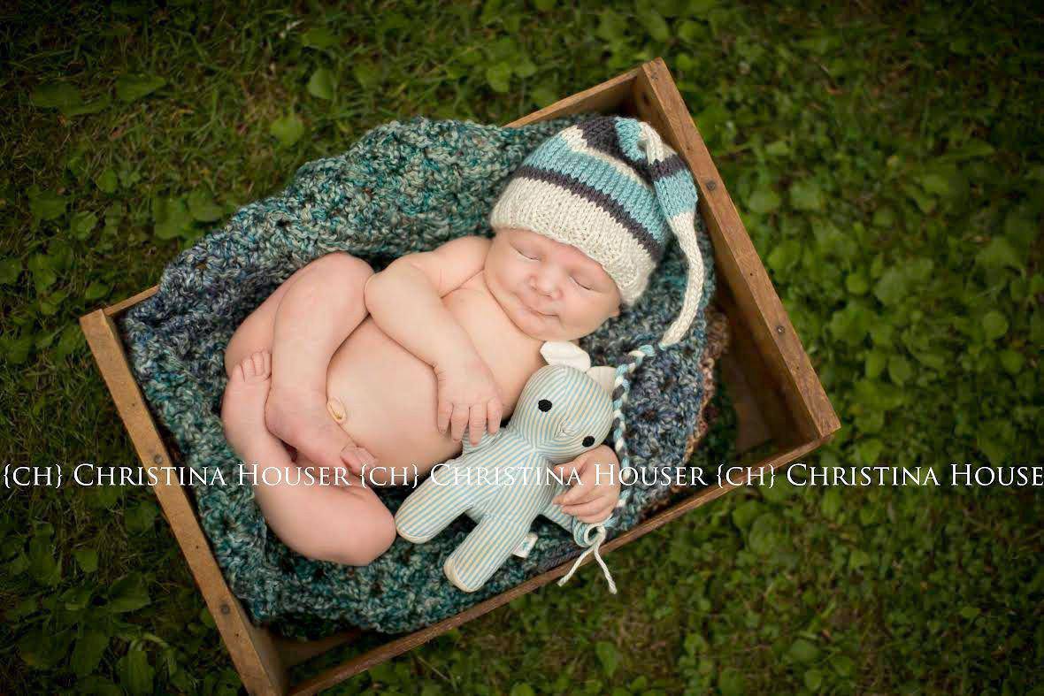 Regency Blue Green Newborn Baby Blanket - Beautiful Photo Props