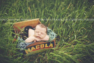 Regency Blue Green Newborn Baby Blanket - Beautiful Photo Props