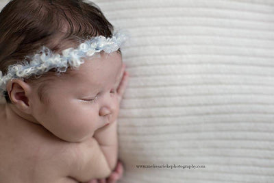 Blue Angora Halo Headband - Beautiful Photo Props