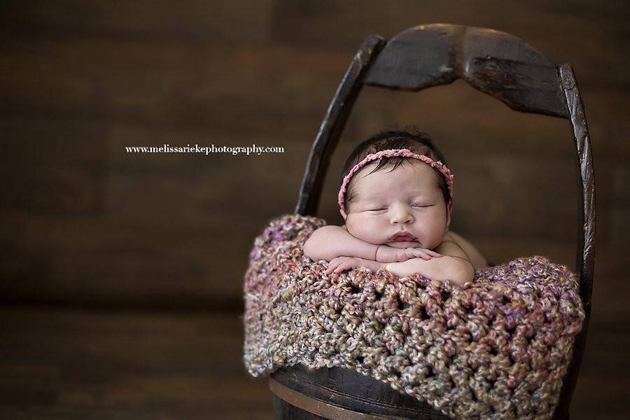 Quartz Pink Homespun Newborn Baby Blanket - Beautiful Photo Props