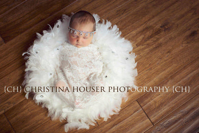 SET White Lace and Cheesecloth Baby Wraps Cheese Cloth - Beautiful Photo Props