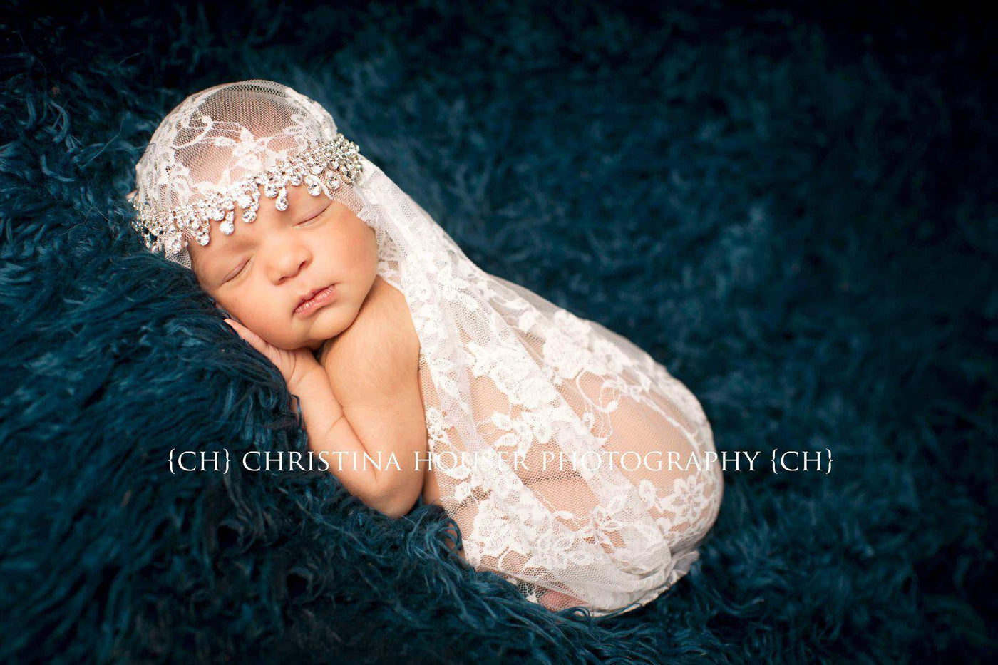 SET White Lace and Cheesecloth Baby Wraps Cheese Cloth - Beautiful Photo Props