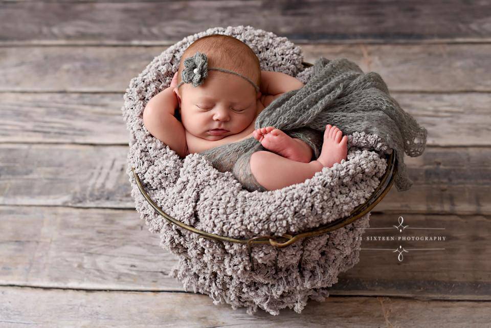 SET Dark Gray Mohair Knit Baby Wrap and Headband - Beautiful Photo Props