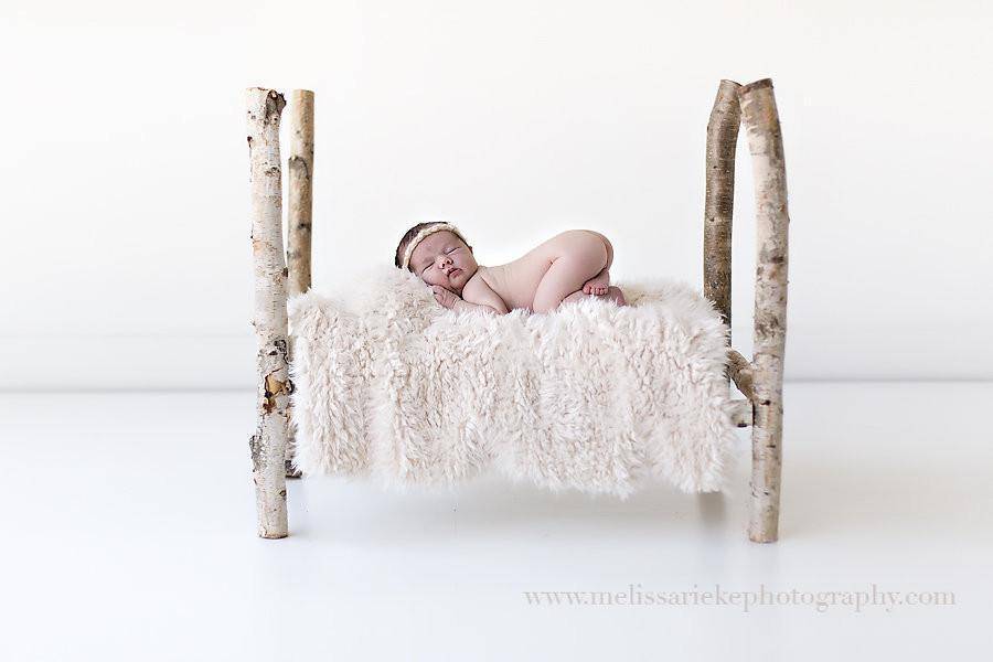 Cream Minkyak Faux Fur Photography Prop Rug - Beautiful Photo Props
