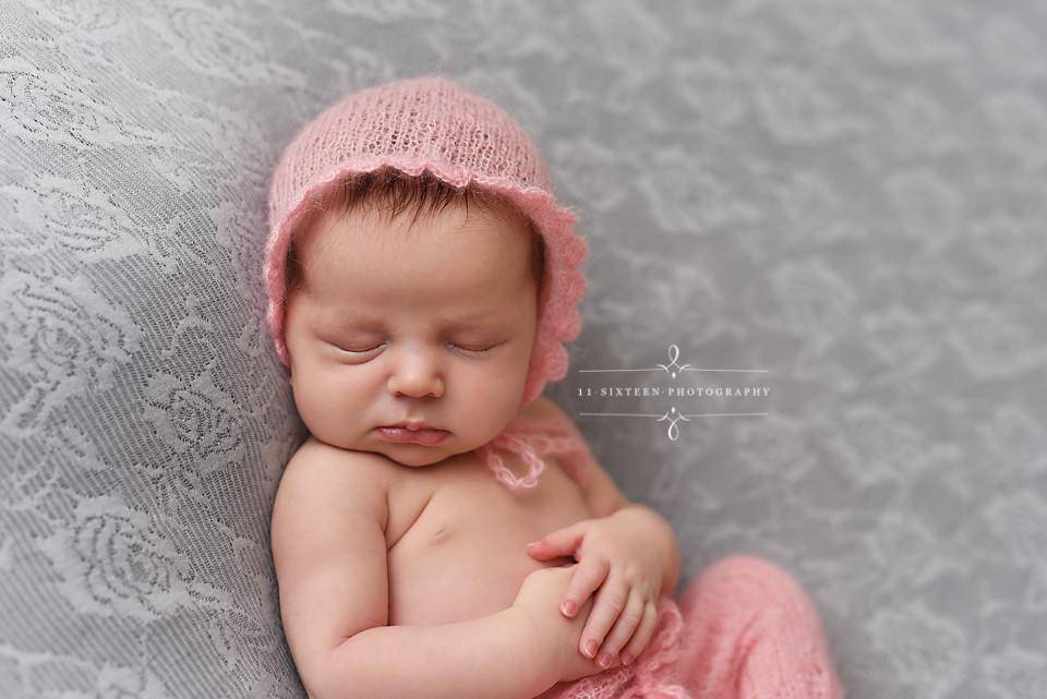 SET Pink Ruffles Mohair Newborn Pants and Bonnet Hat - Beautiful Photo Props