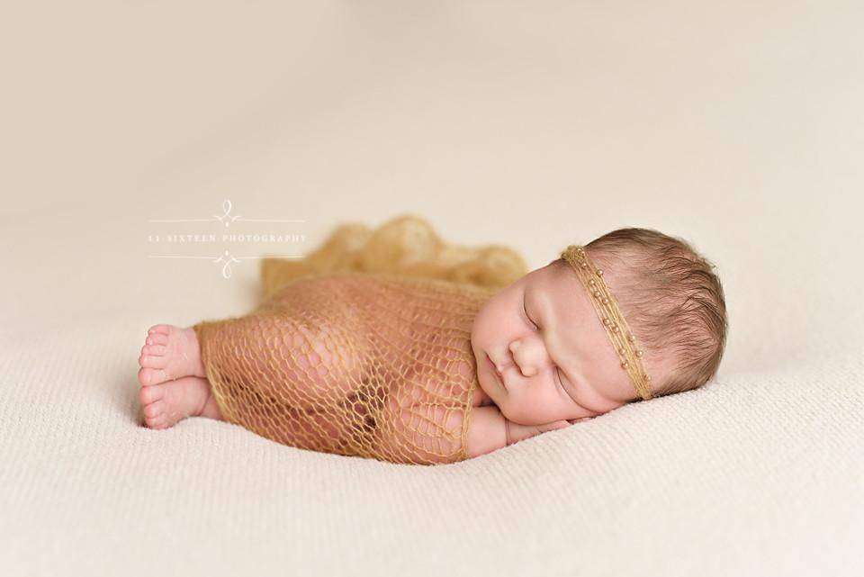 Gold Pearls Mohair Halo Tieback Headband - Beautiful Photo Props