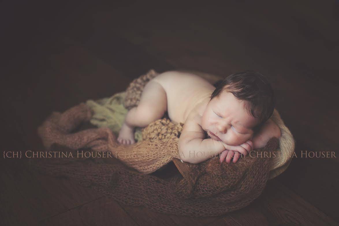 Tan Loops Newborn Baby Blanket - Beautiful Photo Props