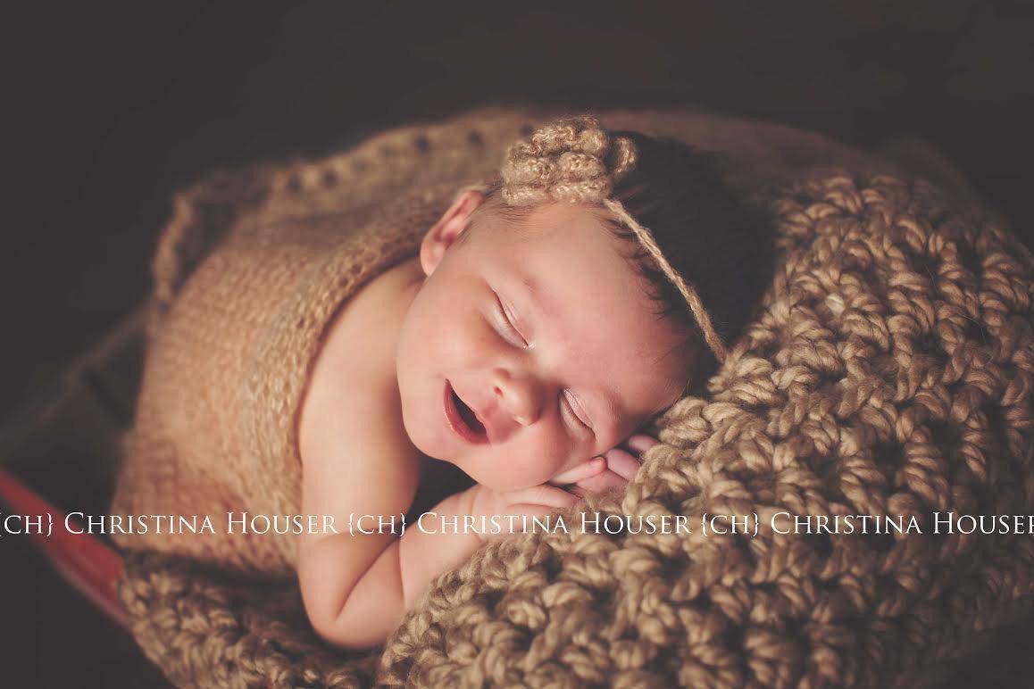 SET Tan Loops Newborn Baby Blanket and Light Brown Mohair Knit Wrap and Headband - Beautiful Photo Props