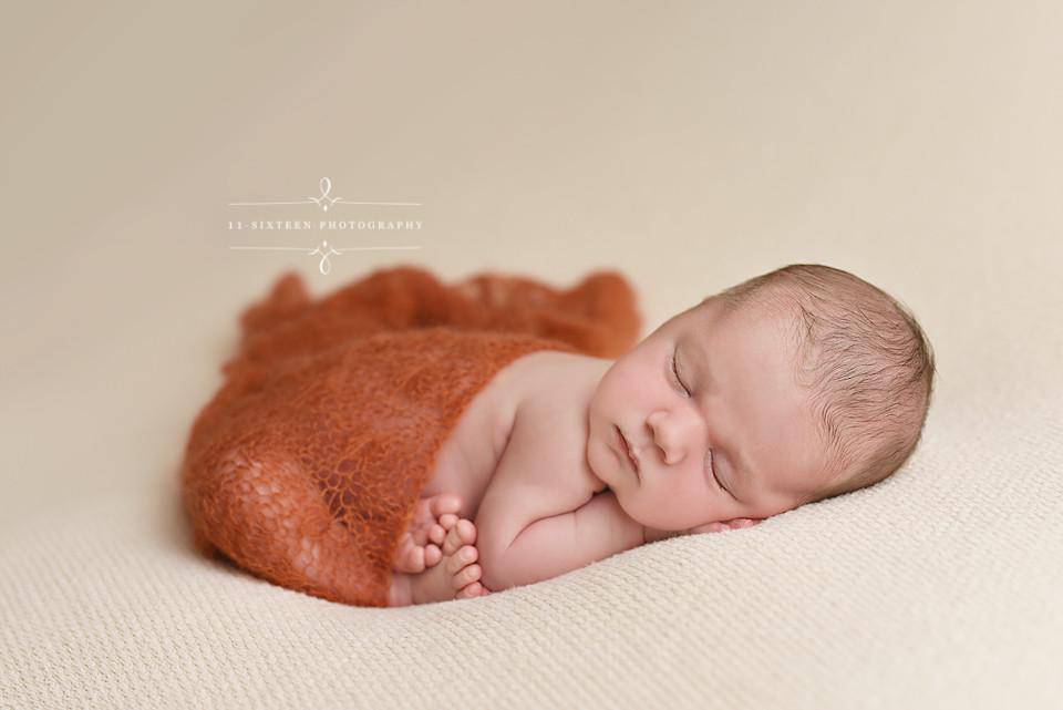 Pumpkin Orange Sunflower Mohair Knit Baby Wrap - Beautiful Photo Props