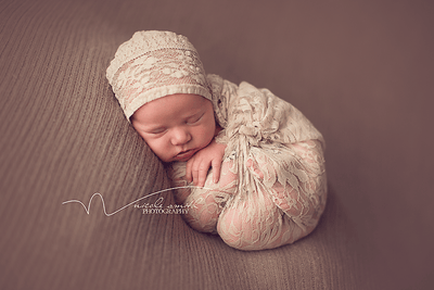 Beige Maternity to Newborn Stretch Lace Wrap - Beautiful Photo Props