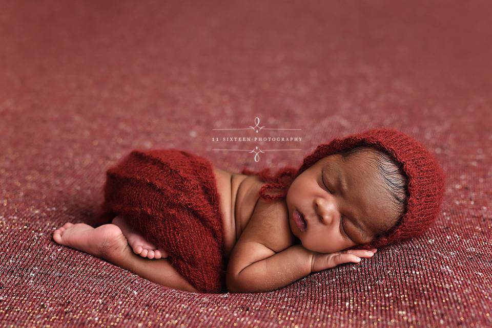 Burgundy Red Ruffles Mohair Newborn Pants and Hat Set - Beautiful Photo Props
