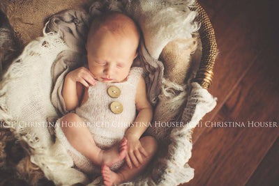 Beige Mohair Button Overalls Pants - Beautiful Photo Props