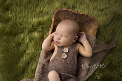 Beige Mohair Button Overalls Pants - Beautiful Photo Props