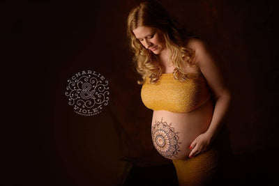 Stretch Knit Maternity or Baby Wrap in Goldenrod - Beautiful Photo Props